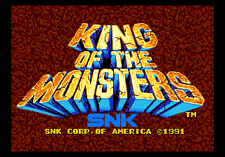 King of the Monsters (set 1) Title Screen